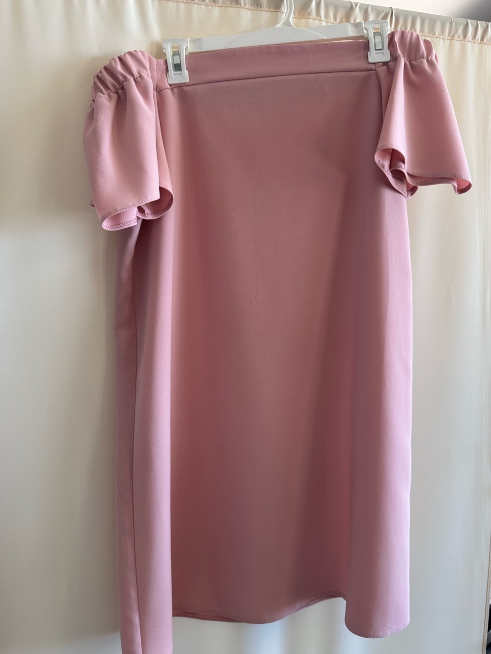 Topshop Dusty Rose Off-Shoulder Mini Dress size 8